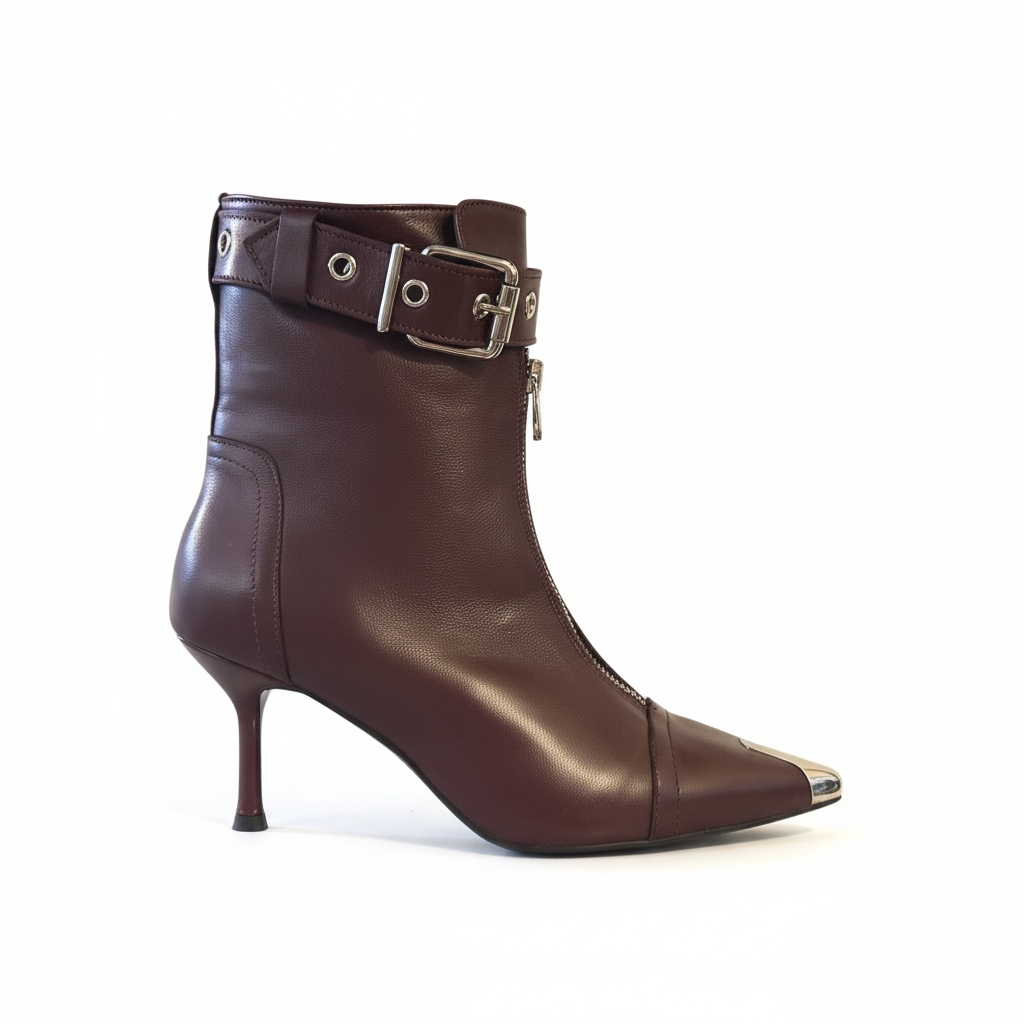 ATO_01 - DIVINE FOLLIE STIVALETTO NAPPA ZIP BORDEAUX