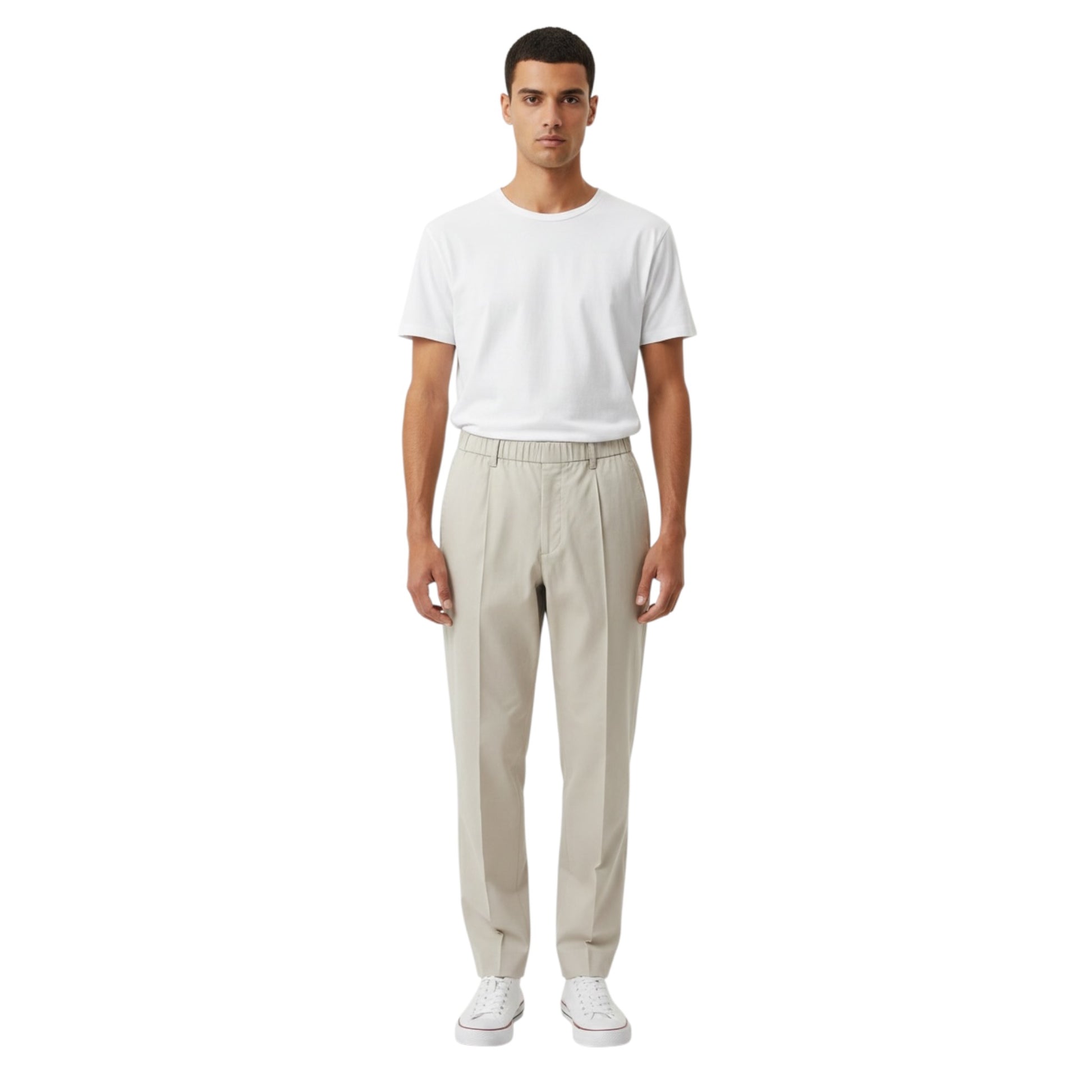 B081 - PAOLO PECORA PANTALONE SPORT PANNA