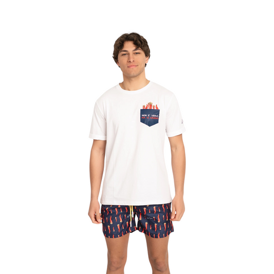 TM25CORNO - Lord Panertenopei T-shirt Corno Bianco
