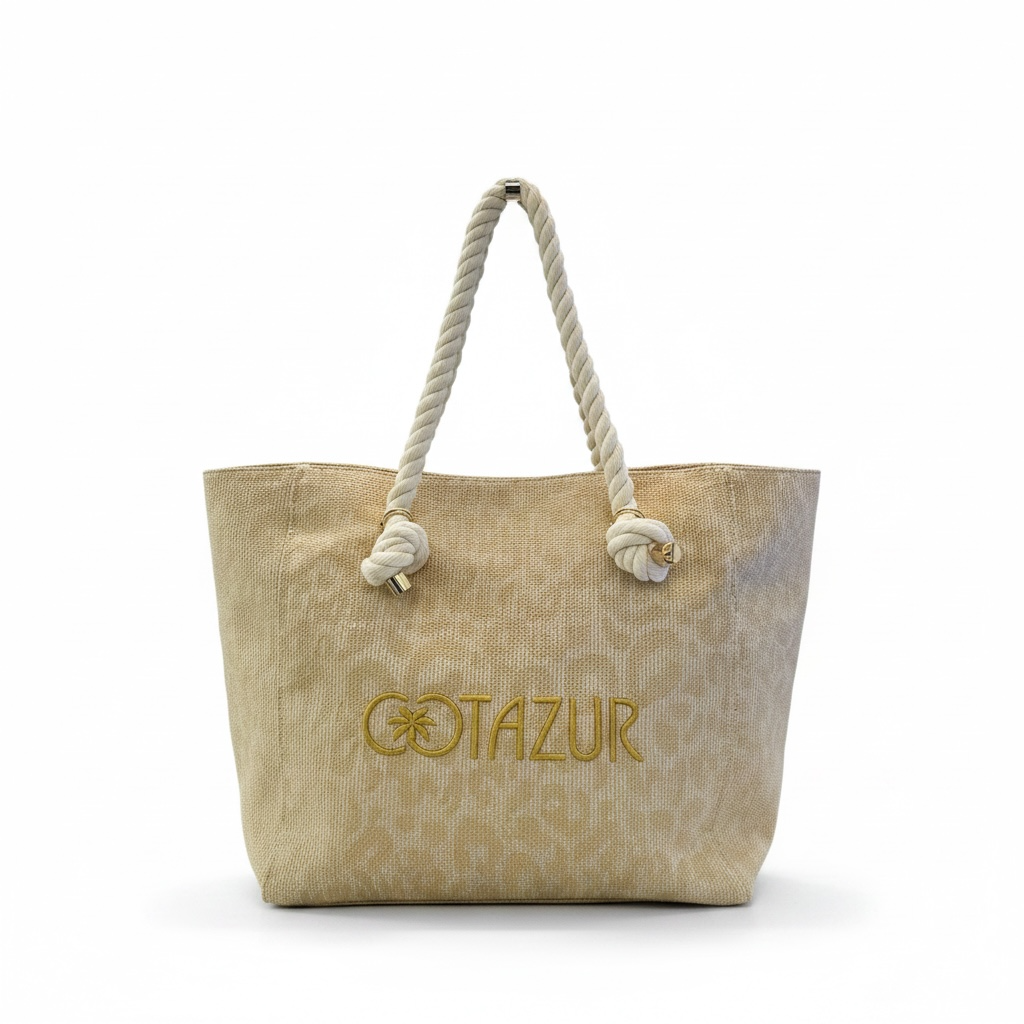 BSC61194 - BEACH BAG MACULATO BEIGE