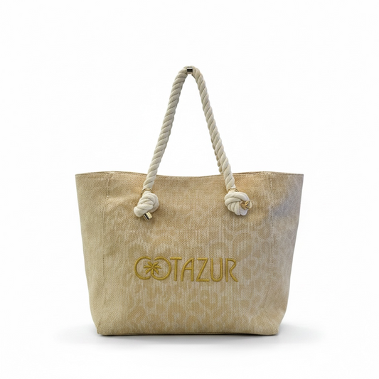 BSC61194 - BEACH BAG MACULATO BEIGE