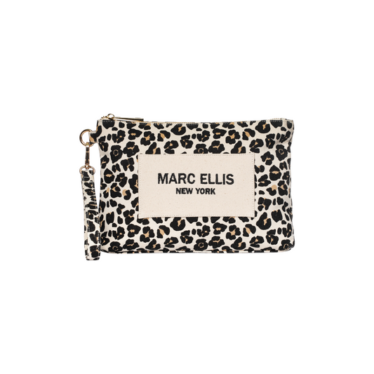 MARC ELLIS POCHETTE BUBY LEOPARD CLUTCH LEOPARD BLACK