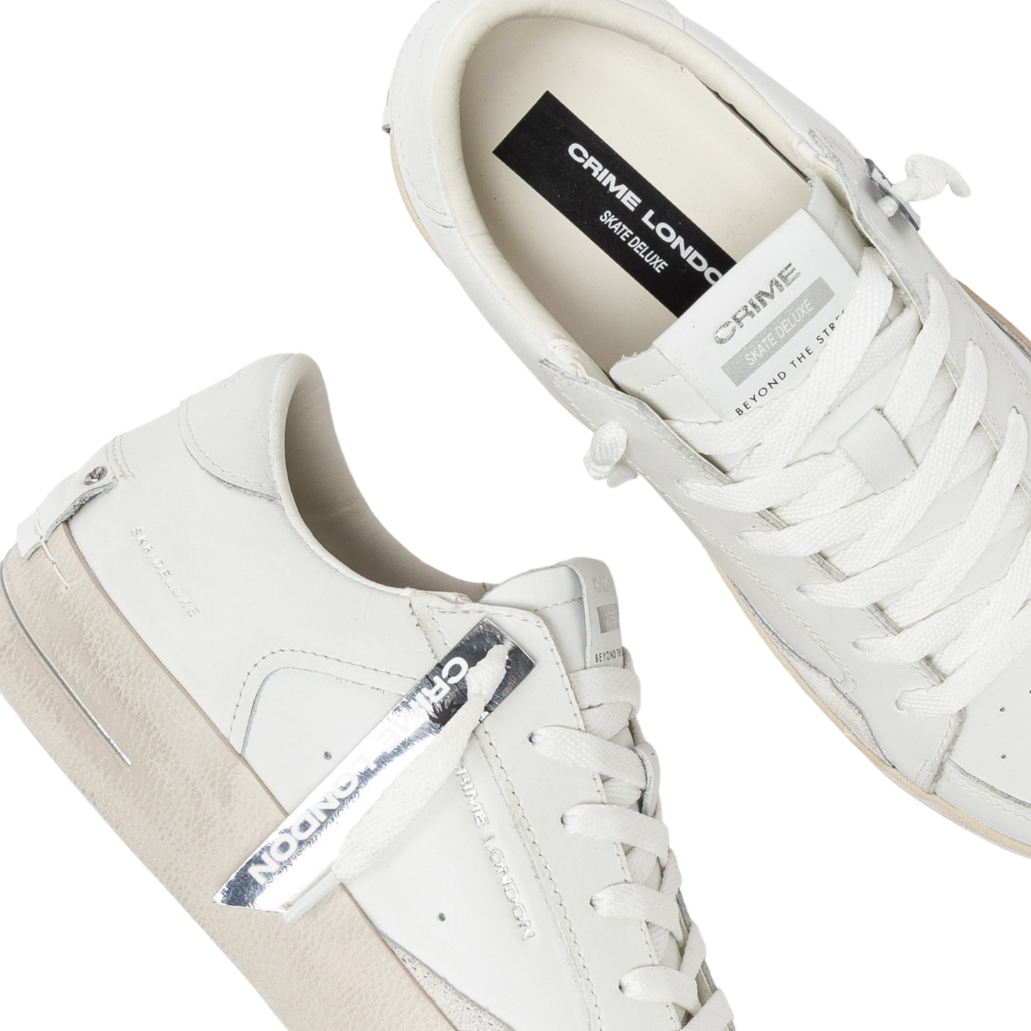 Crime London - Sneakers SK8 Deluxe Vanilla White