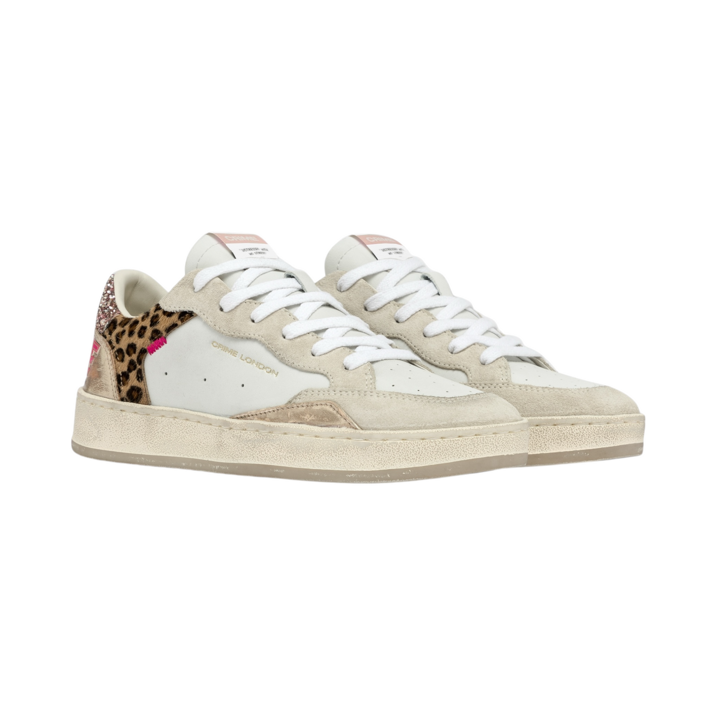 Crime London - Sneakers Chelsea Pink Cheetah