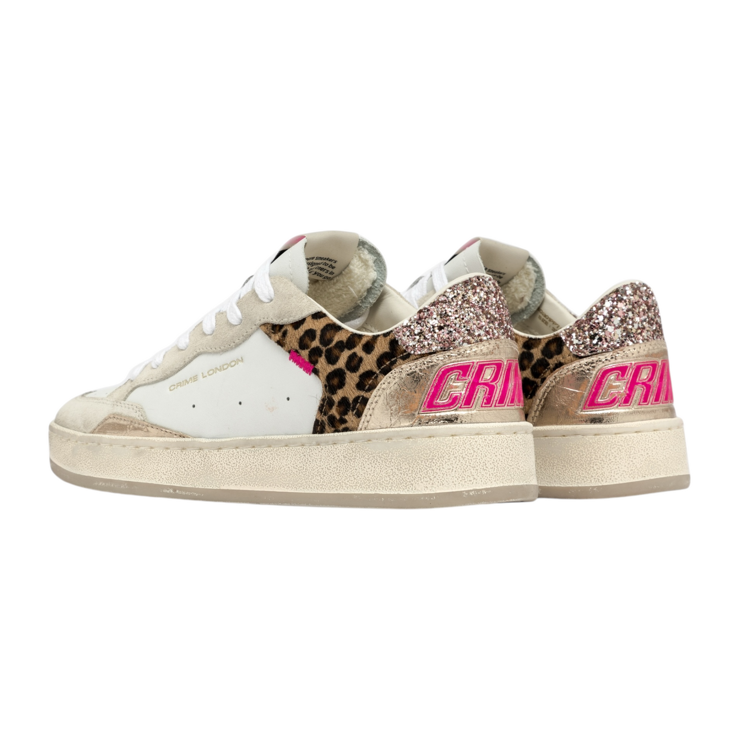 Crime London - Sneakers Chelsea Pink Cheetah