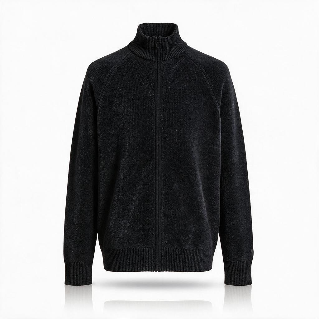 DA127M007 - DANIELE ALESSANDRINI MAGLIA ZIP NERO