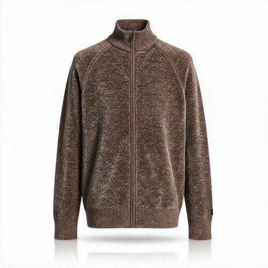DA127M007 - DANIELE ALESSANDRINI MAGLIA ZIP TAUPE