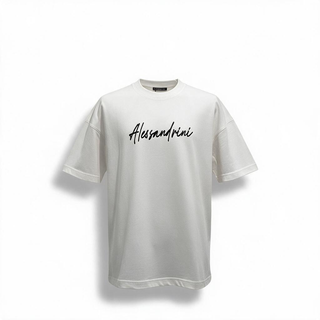DA127T003 - DANIELE ALESSANDRINI T-SHIRT WRITE BIANCO