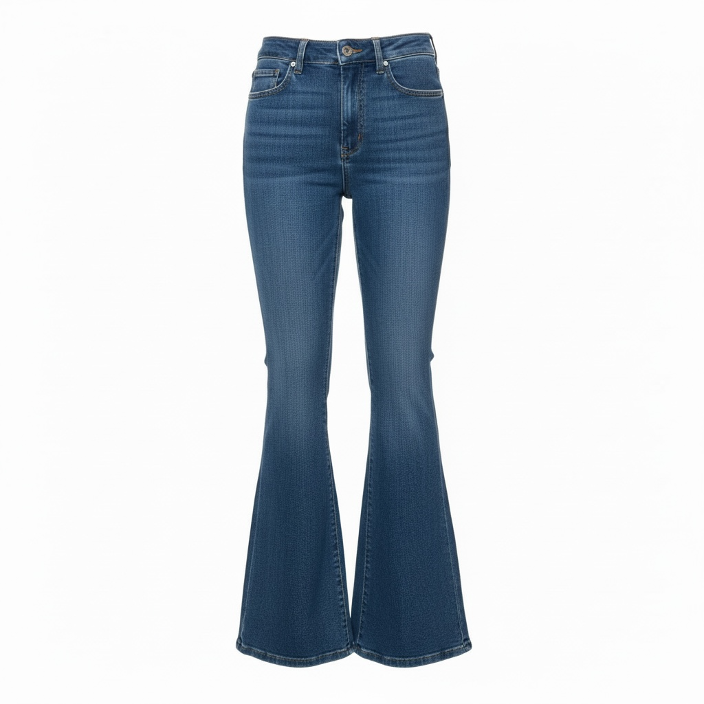 DAC5063 - VICOLO PANTALONE GISELE FLARE DANIM BLU