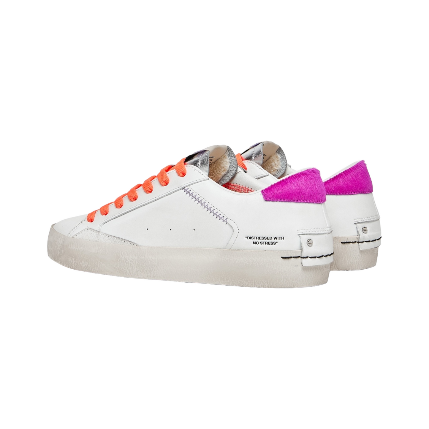 Crime London - Distressed Pink Paloma Sneakers