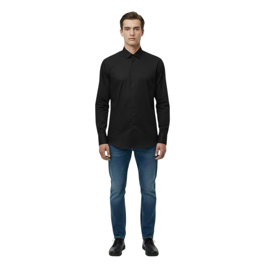 DUCL0005 - DANIELE ALESSANDRINI CAMICIA FRANCESE NERO