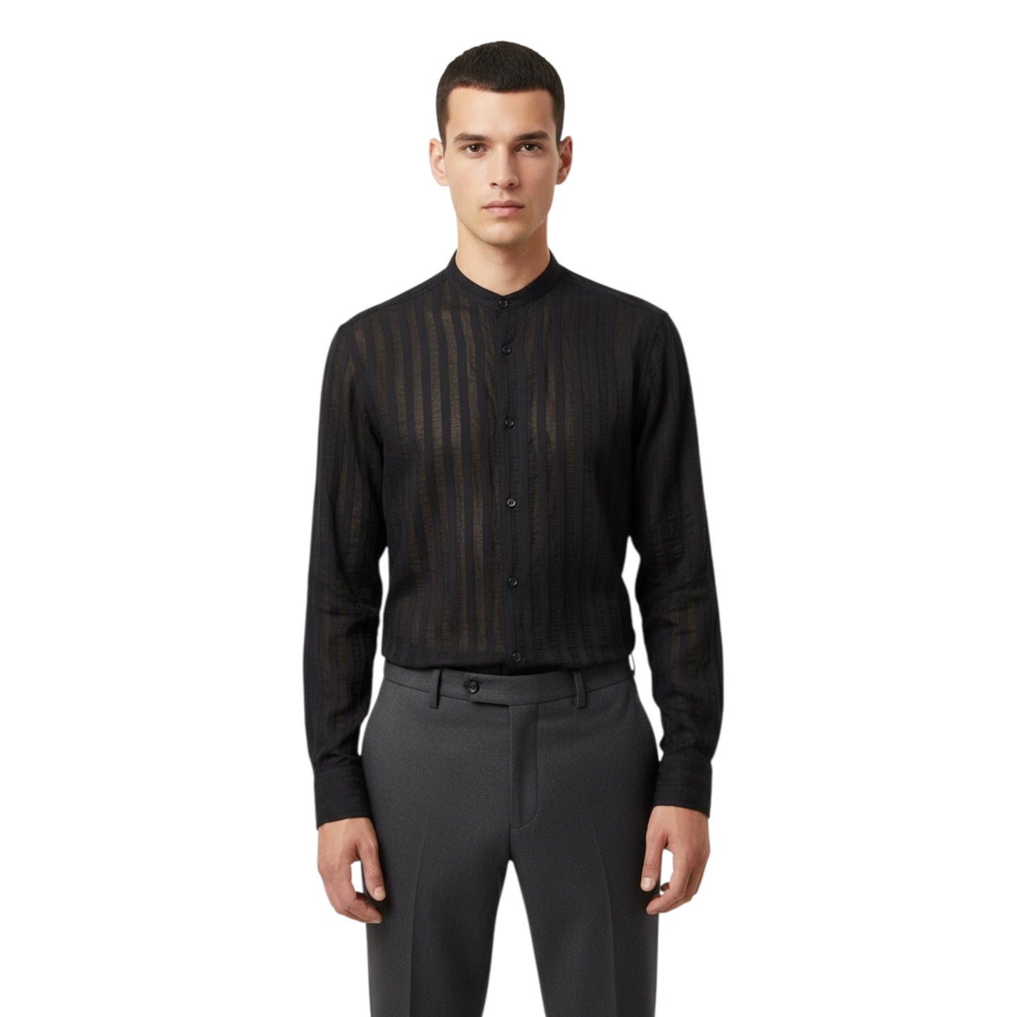 DUCL0018 - DANIELE ALESSANDRINI CAMICIA COMMANDER NERO