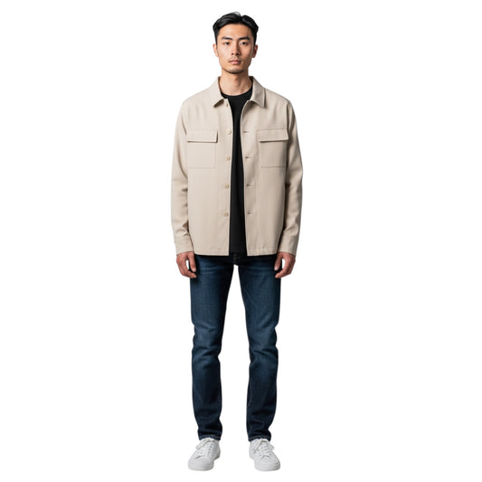DUJG0002 - DANIELE ALESSANDRINI OVERSHIRT COLLEZIONE SABBIA