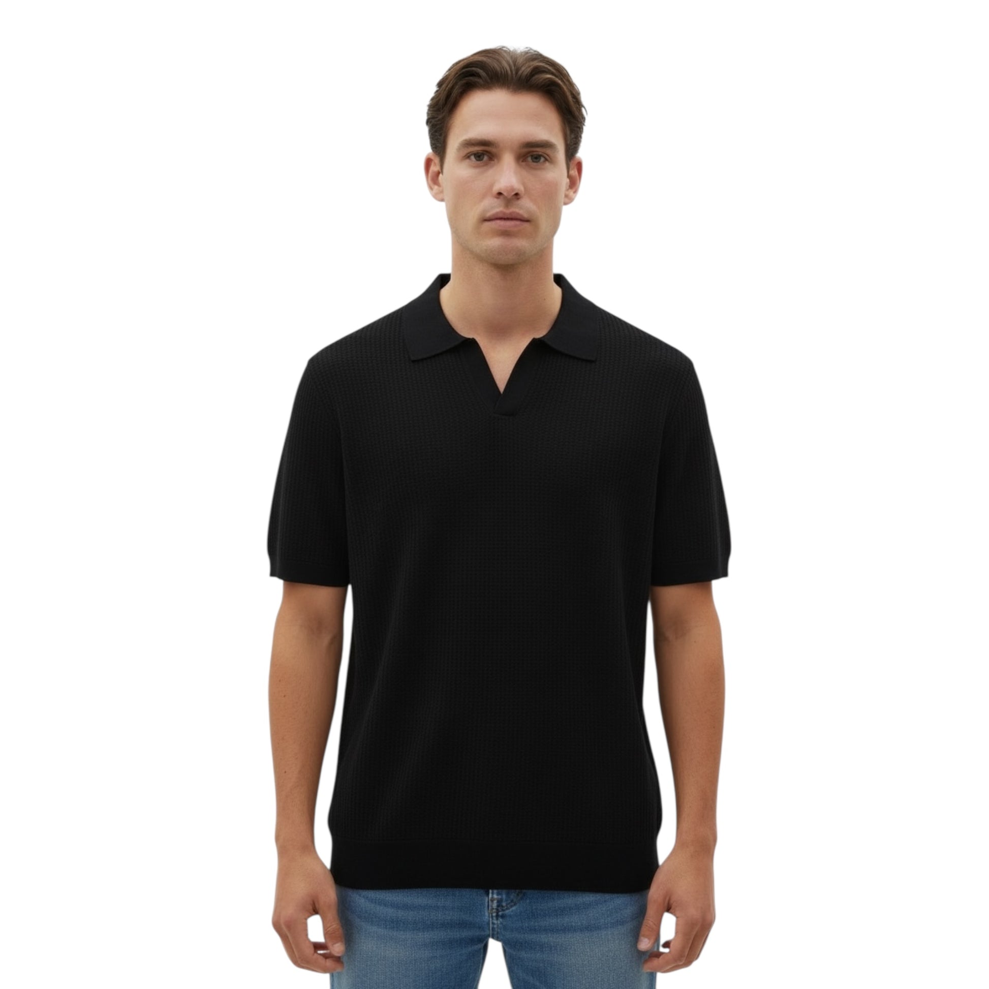 DUMC0014 - DANIELE ALESSANDRINI POLO TRAFORATA NERO