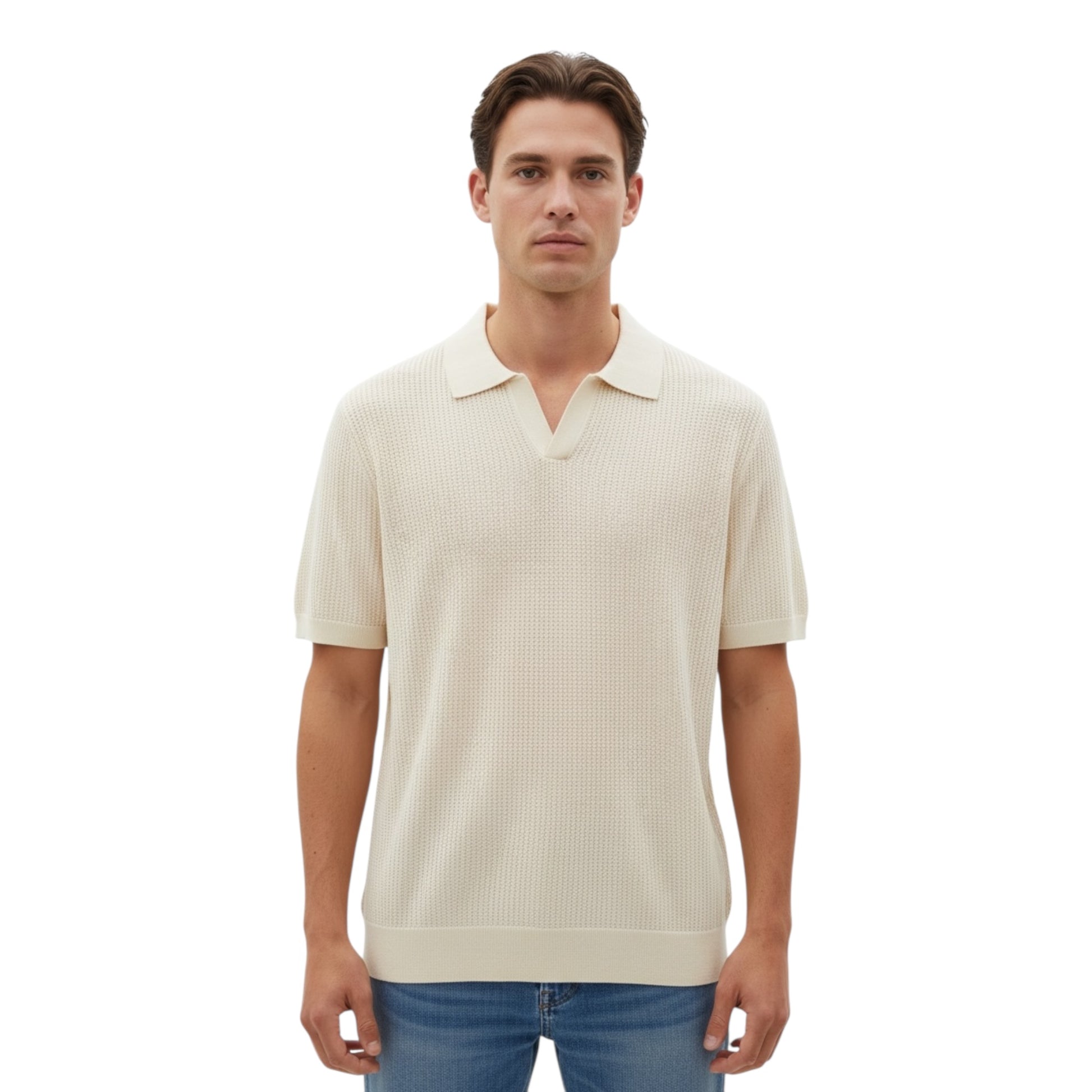 DUMC0014 - DANIELE ALESSANDRINI POLO TRAFORATA SABBIA