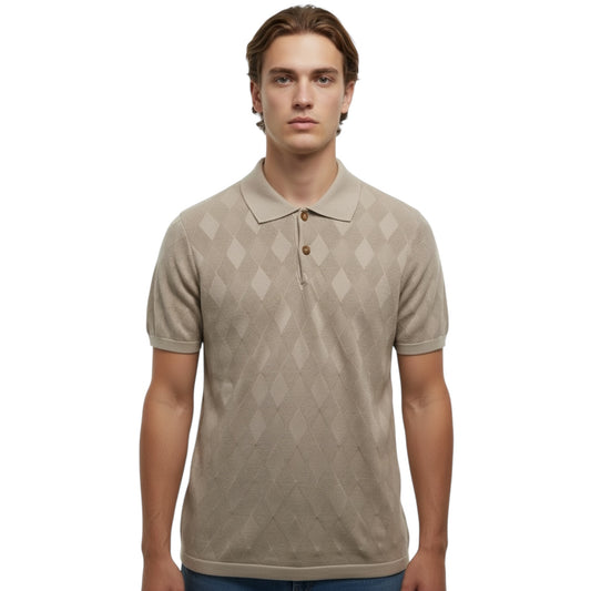 DUMC0023 - DANIELE ALESSANDRINI POLO ROMBI SABBIA