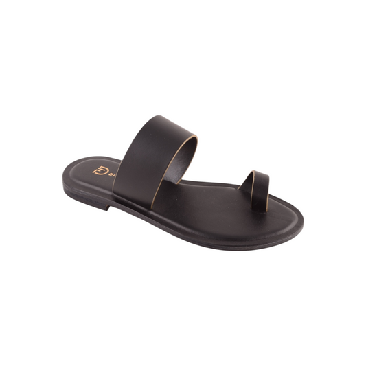 ES62_6226 - DIVINE FOLLIE SANDALO INFRADITO LISSATO NERO