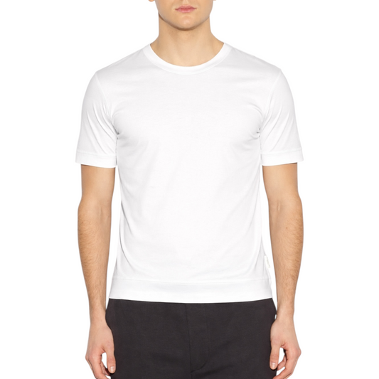 F011 - PAOLO PECORA T-SHIRT SCOZIA 26 BIANCO