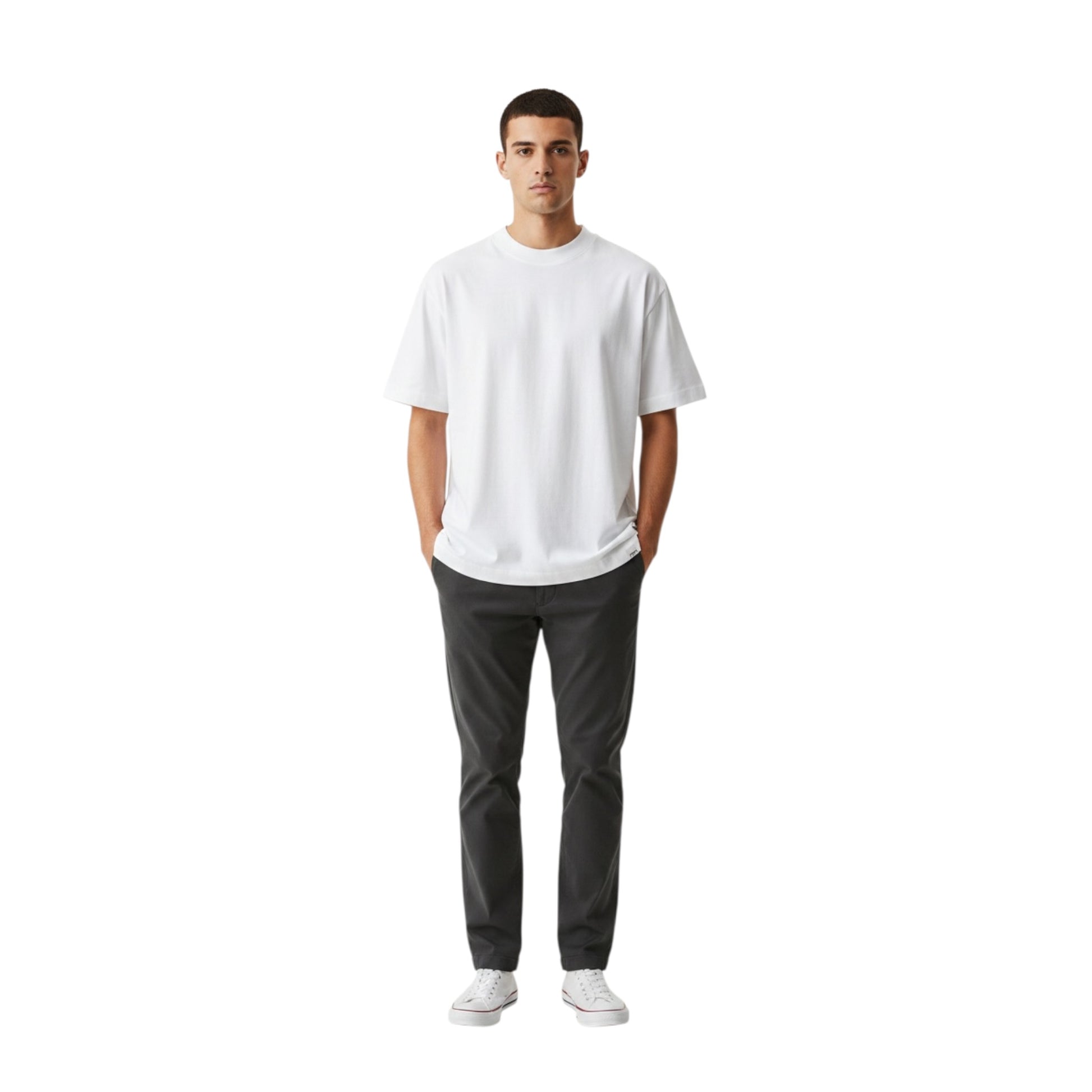 F013 - PAOLO PECORA T-SHIRT LOOSE BIANCO