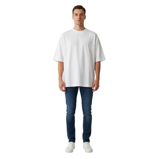 F041 - PAOLO PECORA T-SHIRT BOXY BIANCO