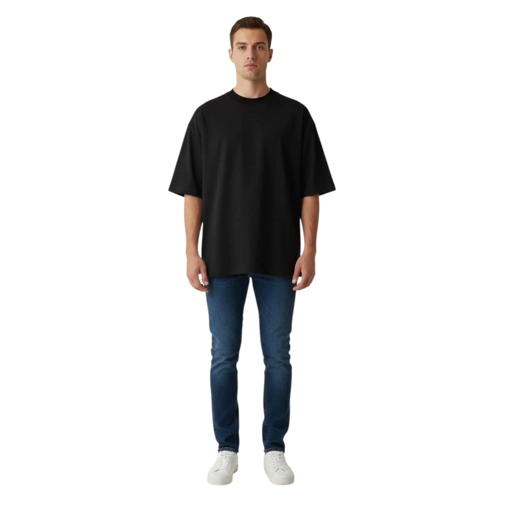F041 - PAOLO PECORA T-SHIRT BOXY NERO