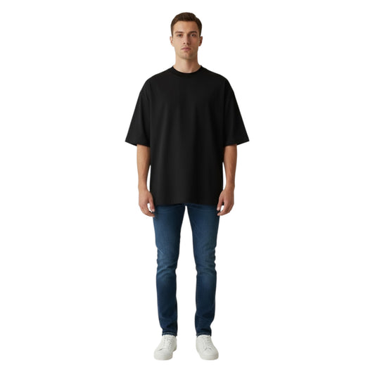 F041 - PAOLO PECORA T-SHIRT BOXY NERO