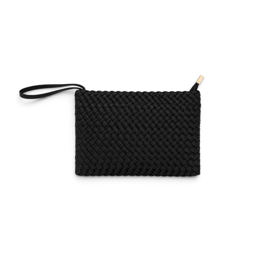 LA FILLE DES FLEURS POCHETTE FREYA WOVEN TF BLACK