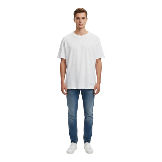 GAABM01675 - GAELLE PARIS UOMO T-SHIRT FIAMMATO BIANCO