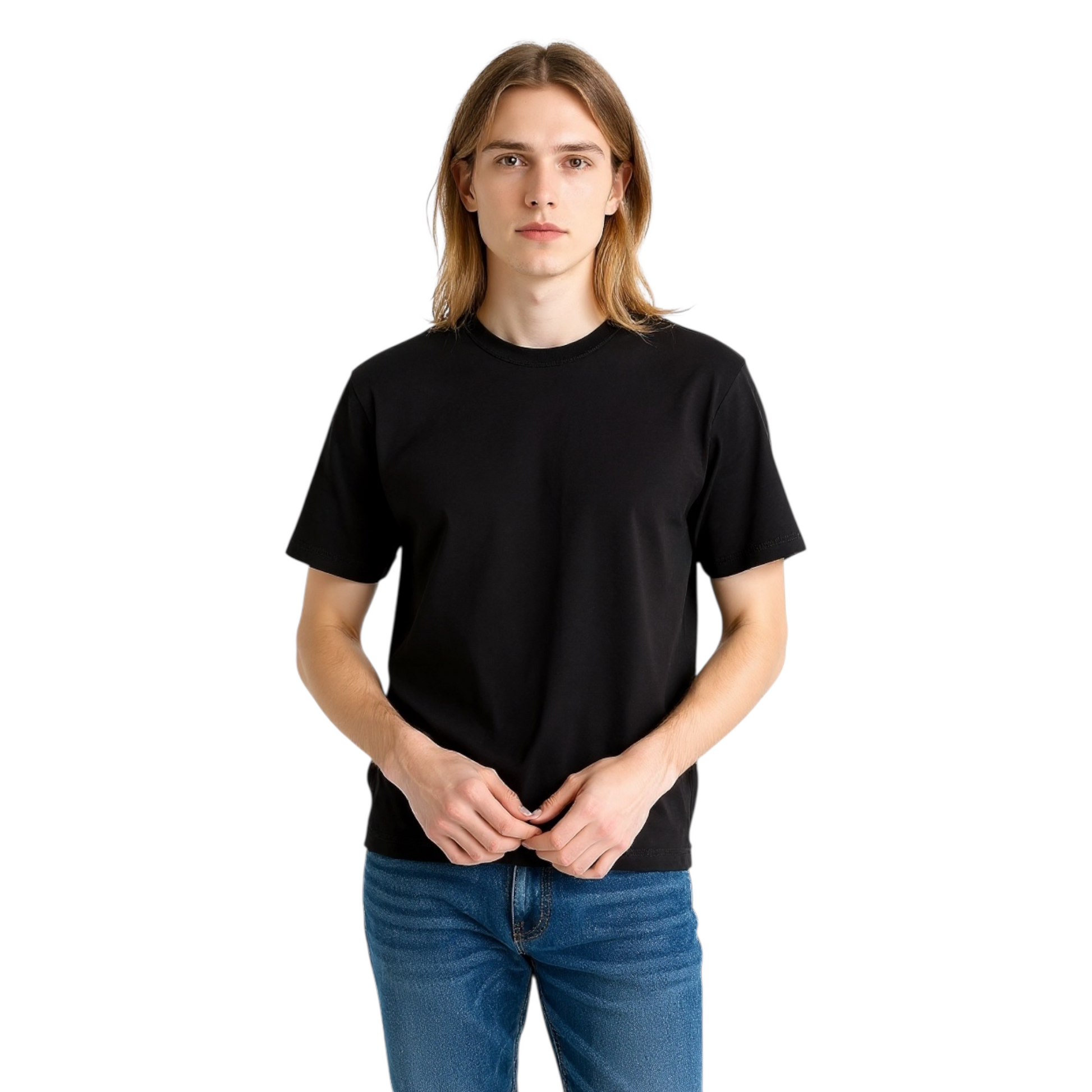 GAABM01675 - GAELLE PARIS UOMO T-SHIRT FIAMMATO NERO