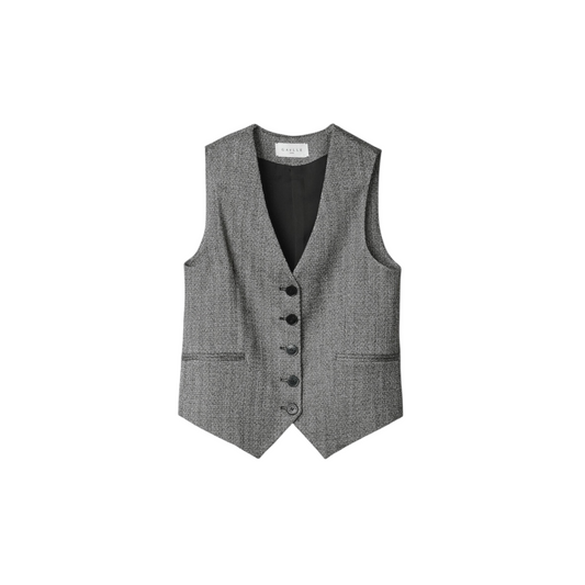 GAABW06759 - Gaelle Paris Gilet Dritto Grigio