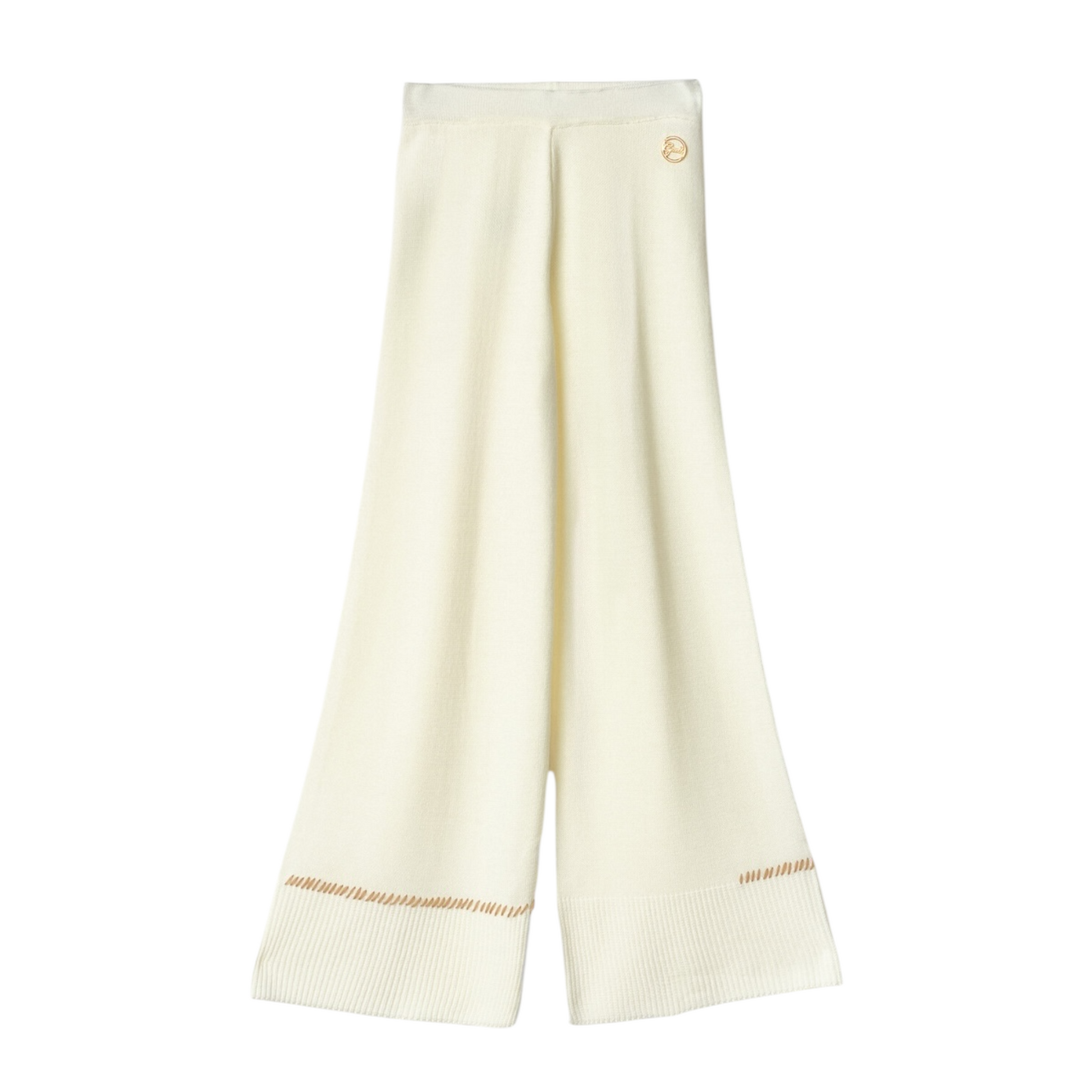GAABW07301 - Gaelle Paris Pantalone in maglia rasata Burro