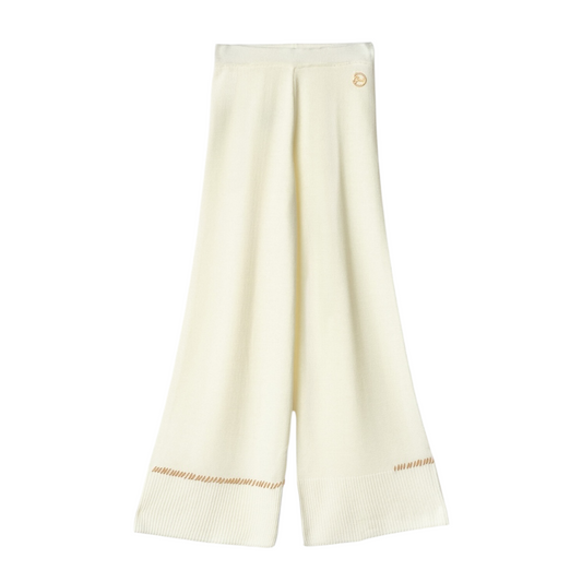 GAABW07301 - Gaelle Paris Pantalone in maglia rasata Burro