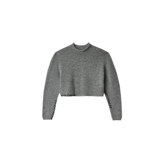 GAABW07304 - Gaelle Paris Pullover con ricamo Grigio Ferro