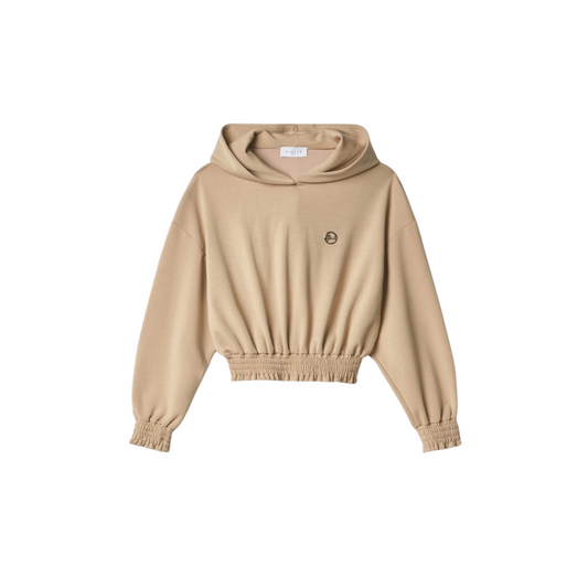 GAABW07607 - Gaelle Paris Felpa con cappuccio Cammello