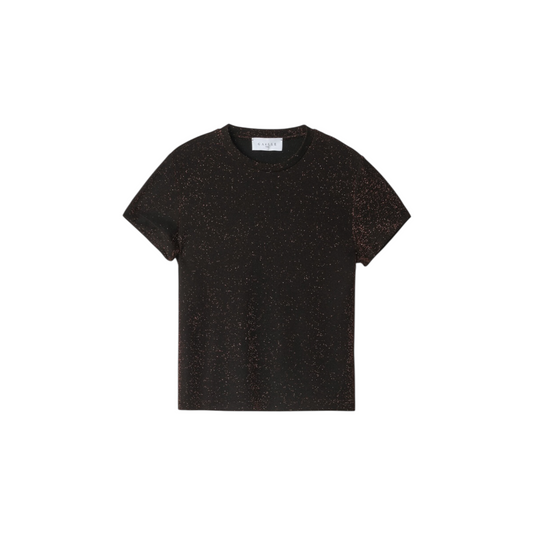 GAABW07733 - Gaelle Paris T-shirt girocollo in lurex Nero