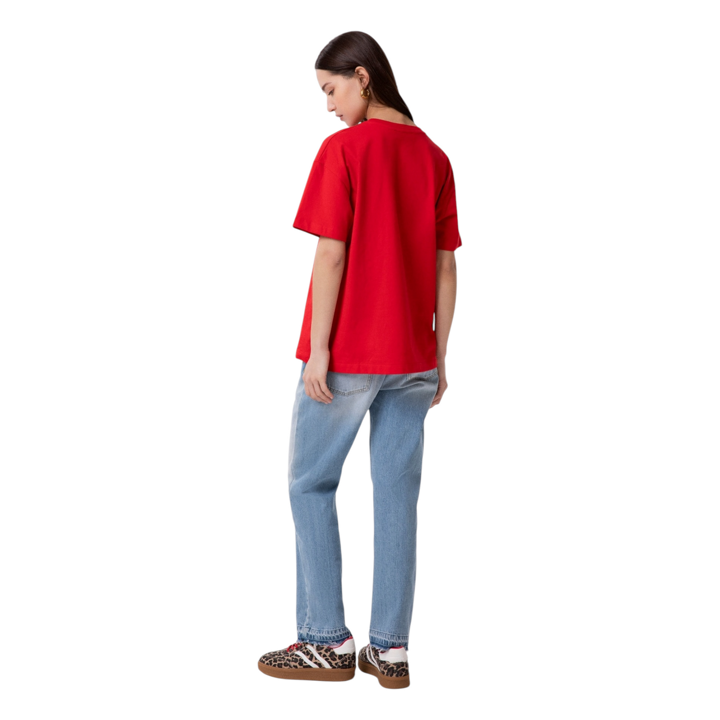 Gaelle Paris - Pantalone in Denim Slim con Morsetti