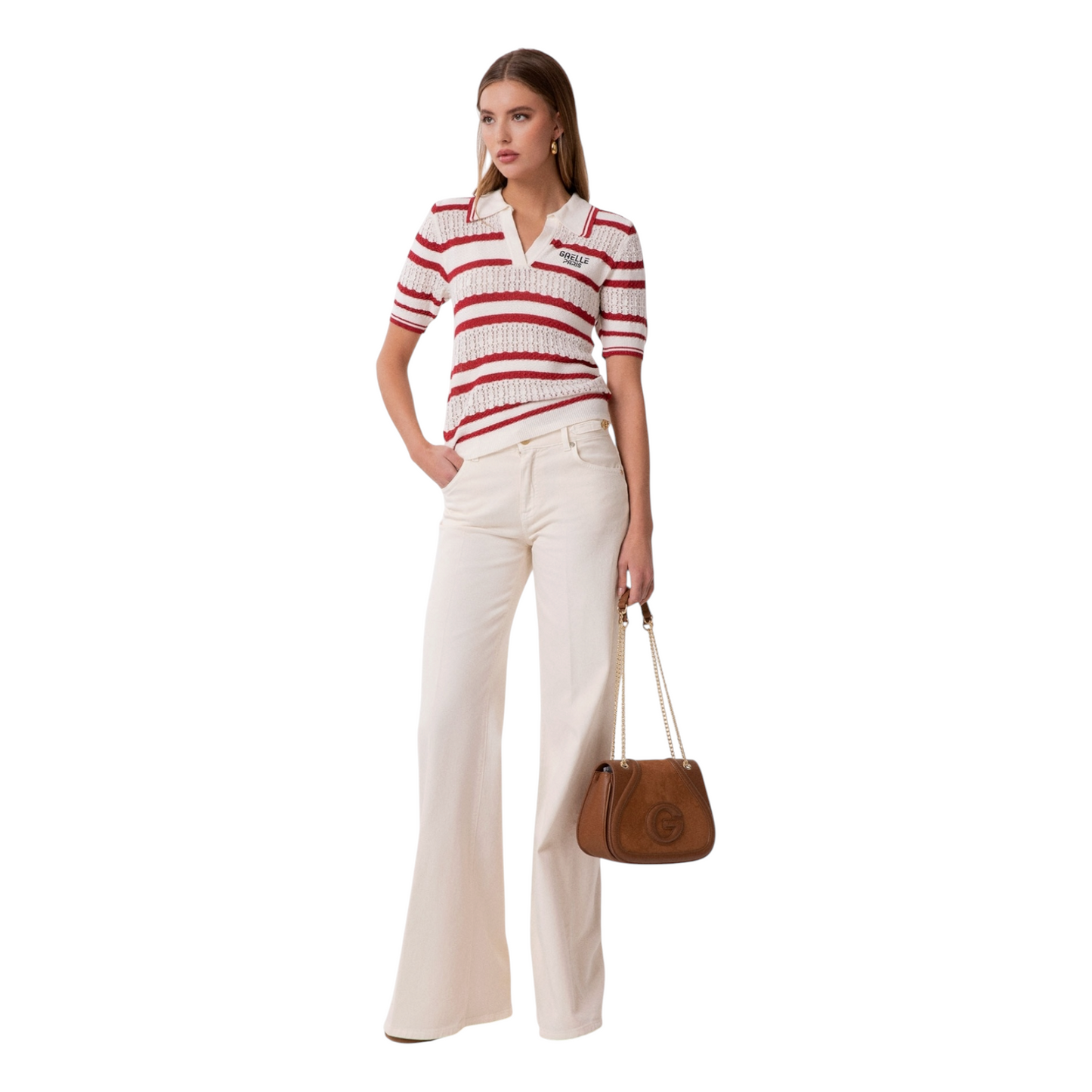 Gaelle Paris - Pantalone in Denim Wide Leg