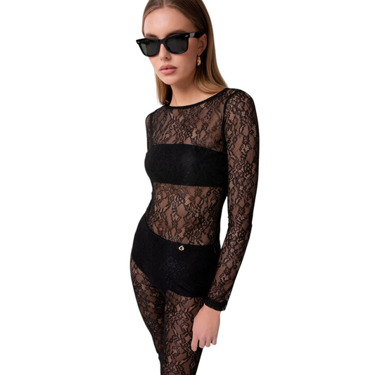 GAABW09973 - GAELLE BODY IN PIZZO NERO