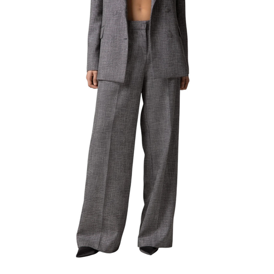GAABW11092 - GAELLE PARIS PANTALONE LOOSE PAILETTES GRIGIO