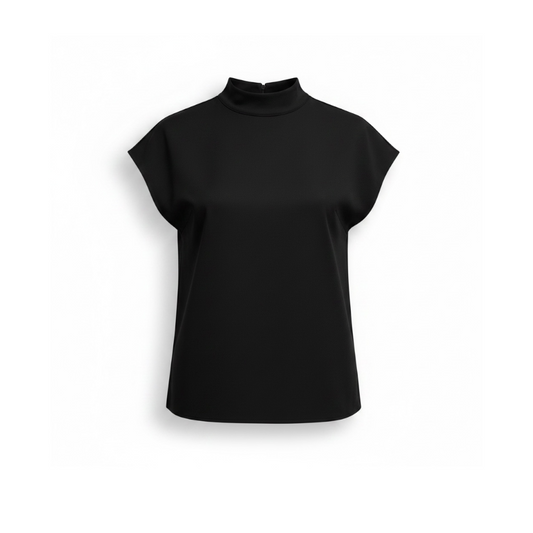 GAABW11200 - GAELLE PARIS BLUSA CON COLLO A CRATERE NERO