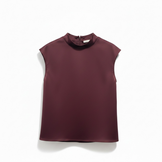 GAABW11200 - GAELLE PARIS BLUSA CON COLLO A CRATERE VINO