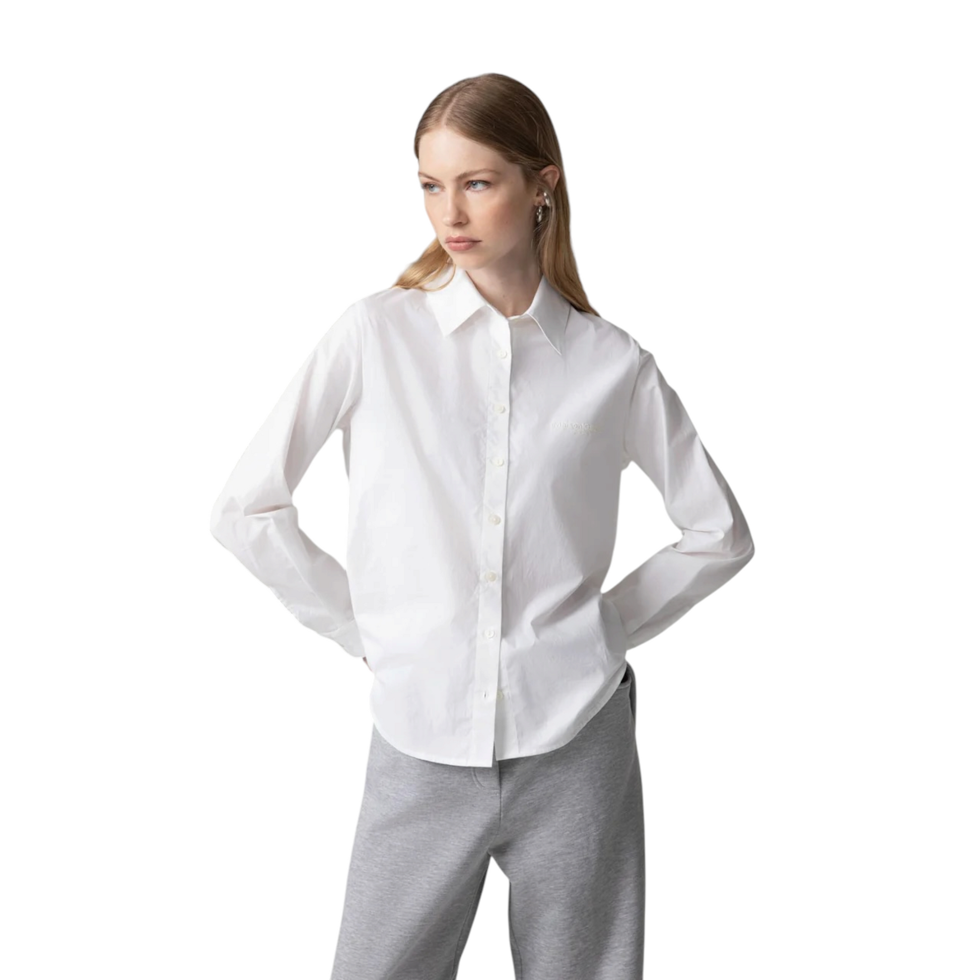 GAABW11255 - GAELLE PARIS CAMICIA POPELINE BIANCO