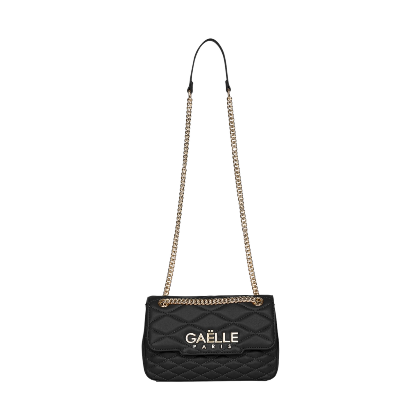 GAACW03078 - gaelle regular shoulder strap metal logo nero