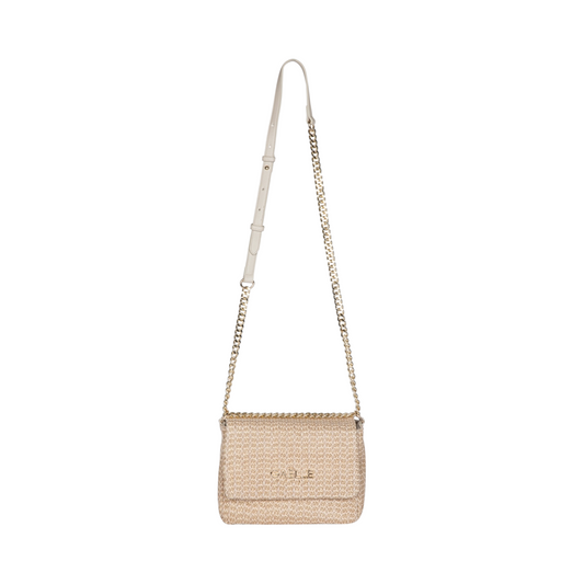 GAACW03095 - GAELLE MINI SHOULDER STRAP RAFIA LUREX BEIGE