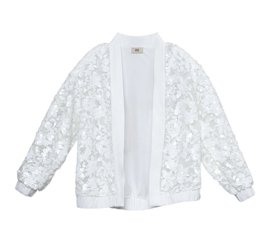 GI144 - JIJIL GIACCA PAJETTE BIANCO