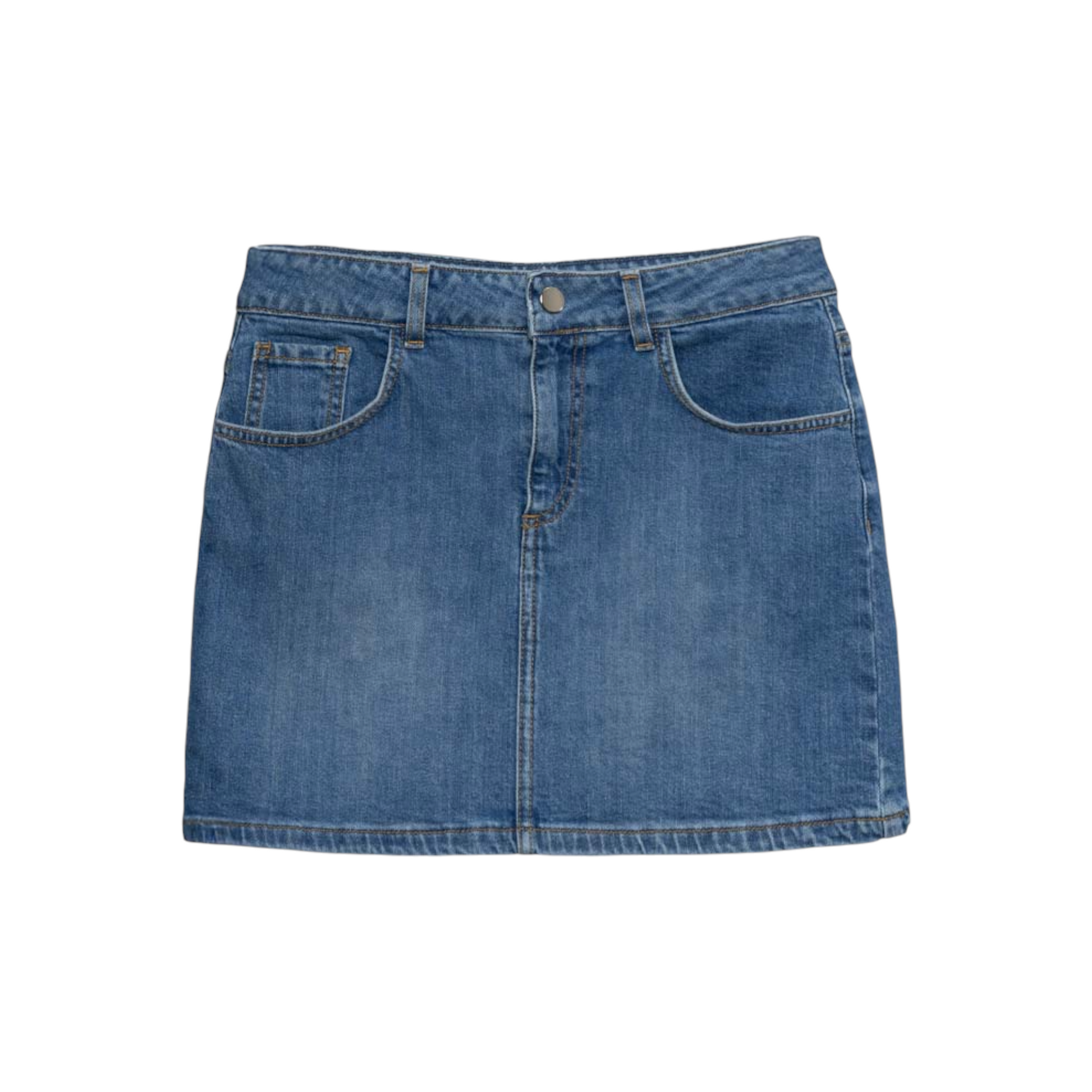 GJ120 - JIJIL GONNA CORTA IN DENIM AZZURRO