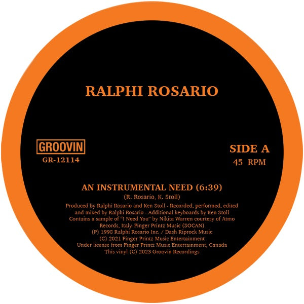 Ralphi Rosario - An Instrumental Need / Take me Up