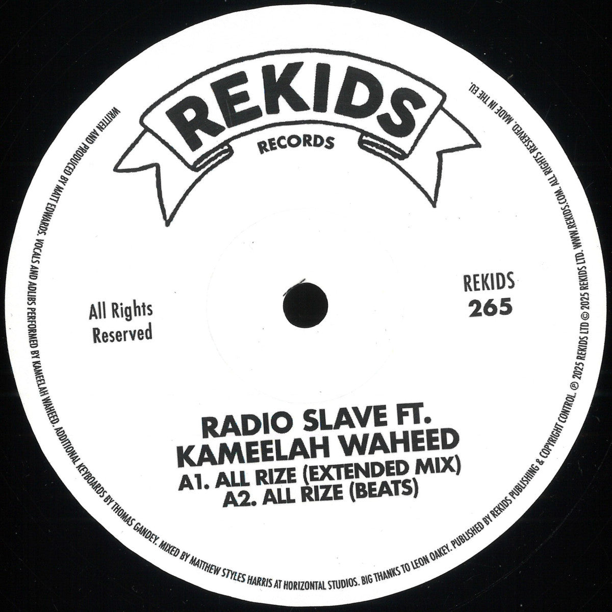 Radio Slave
ft.
Kameelah Waheed
All Rize