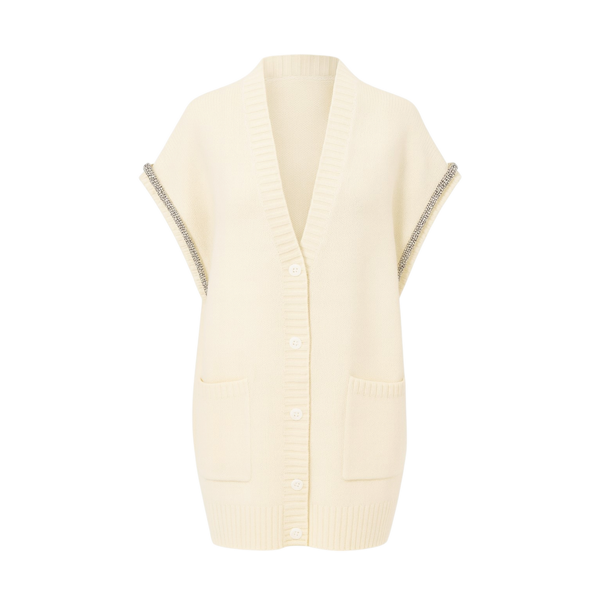 JPI26MK057 - JIJIL CARDIGAN SMANICATO PANNA