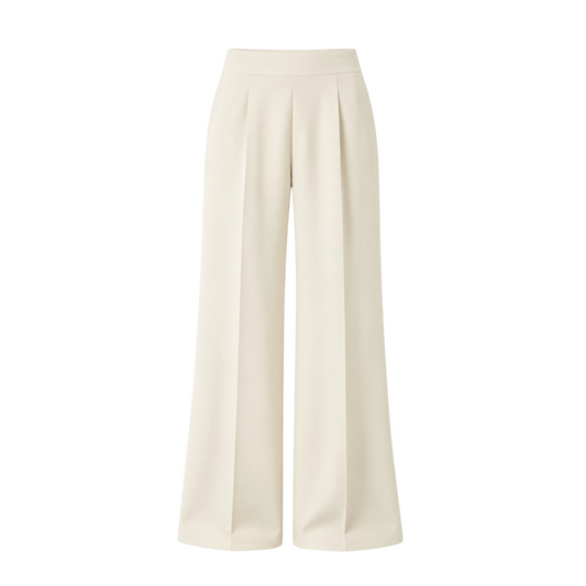 JPI26PA133 - JIJIL PANTALONE FLUIDO PINCES PANNA